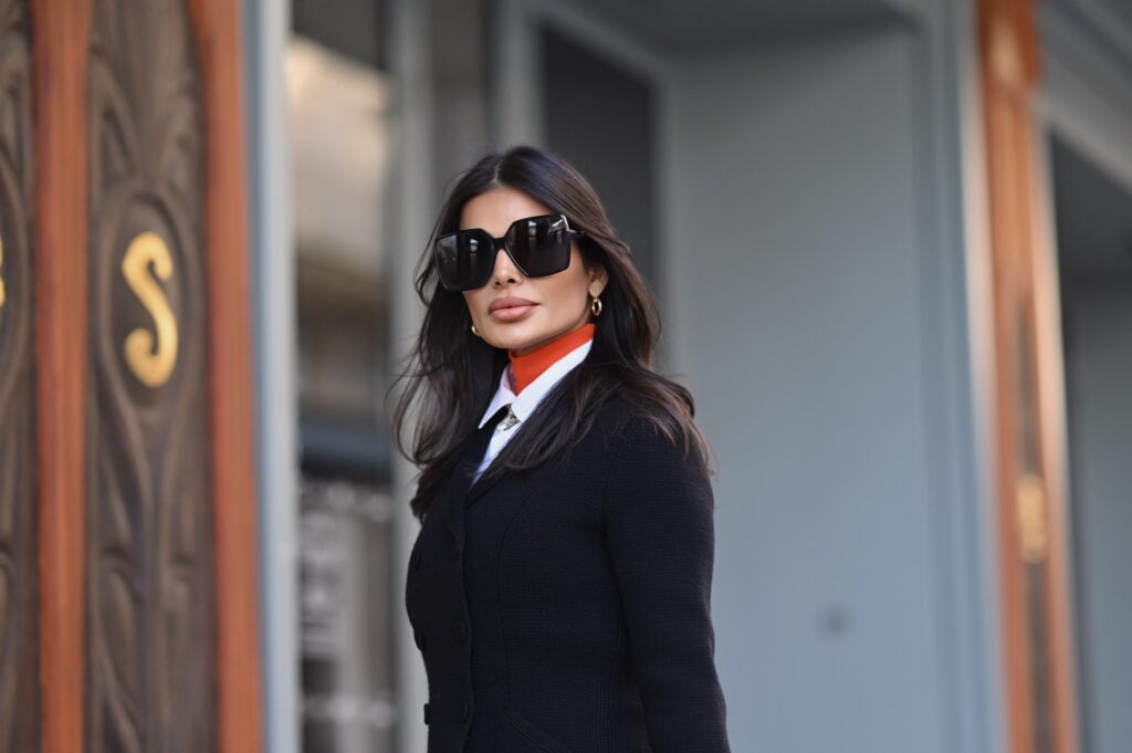 Influencer Victoria Barbara at Dior Autumn Winter 22/23 show during Paris Fashion Week 2022